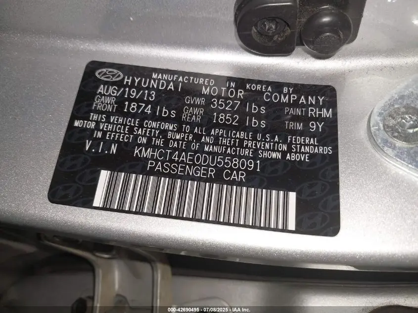 2013 HYUNDAI ACCENT GLS