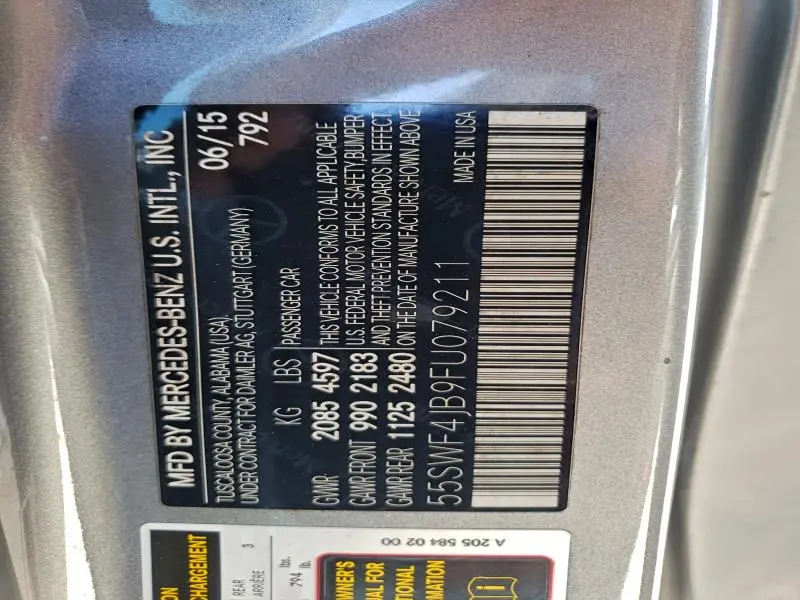 2015 MERCEDES-BENZ C 300  