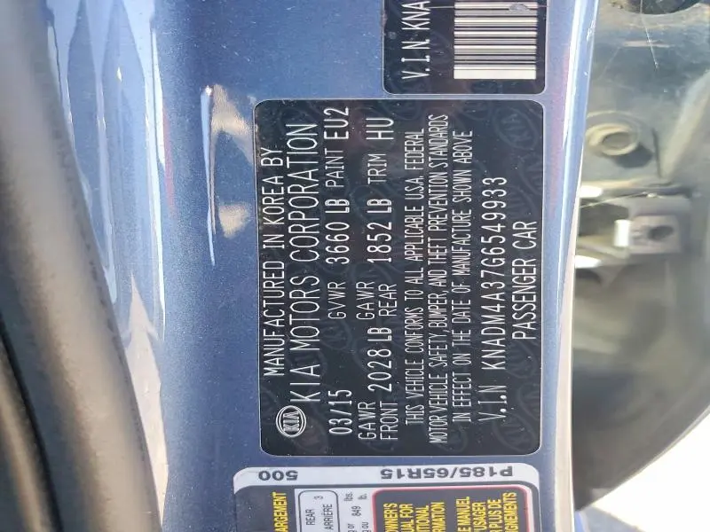 2016 KIA RIO LX  