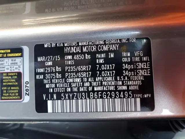 2015 HYUNDAI SANTA FE SPORT   
