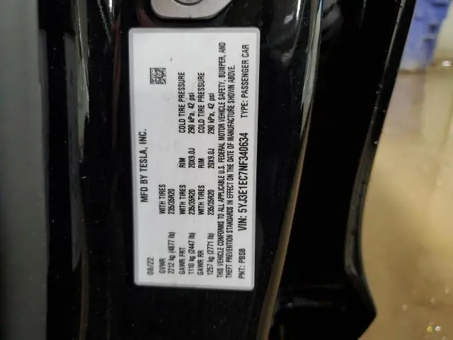 2022 TESLA MODEL 3 
