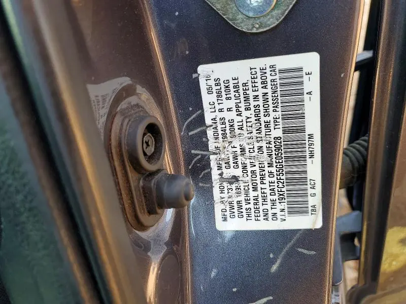 2016 HONDA CIVIC LX  