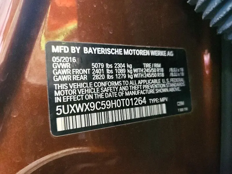 2017 BMW X3 XDRIVE28I  