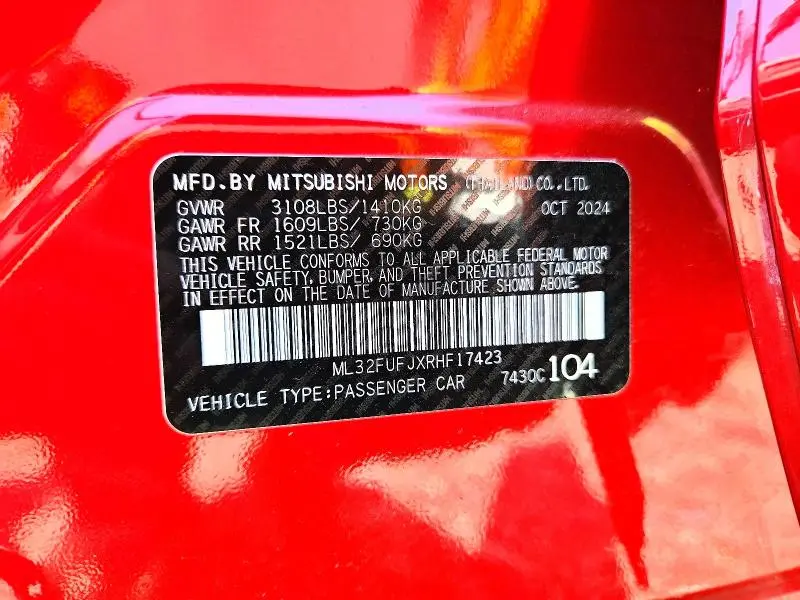 2024 MITSUBISHI MIRAGE G4 ES  