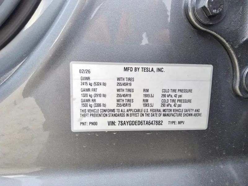 2026 TESLA MODEL Y   