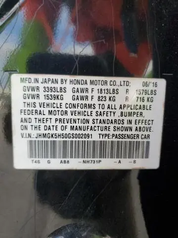 2016 HONDA FIT LX