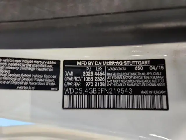 2015 MERCEDES-BENZ CLA 250 4MATIC  