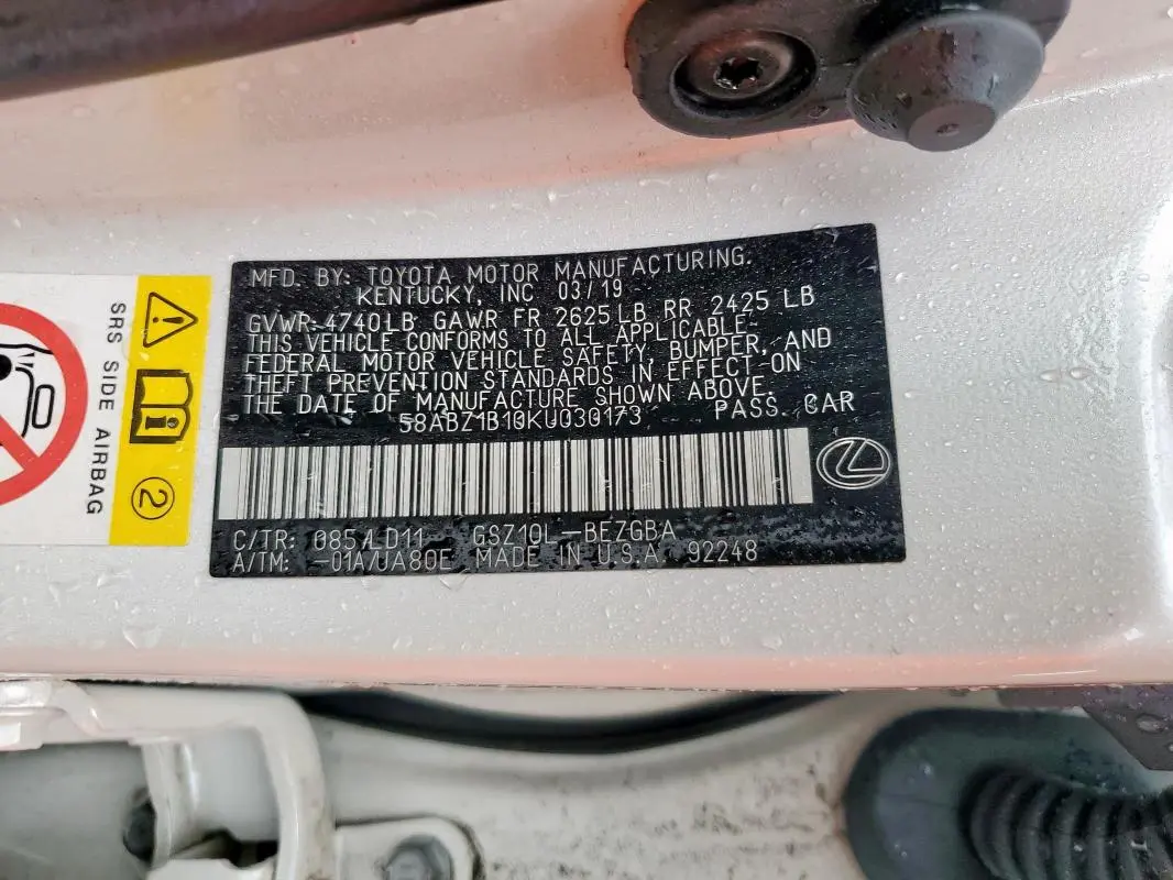 2019 LEXUS ES 350