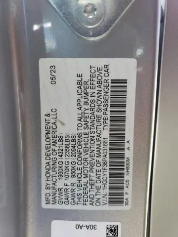 2023 HONDA ACCORD EX  