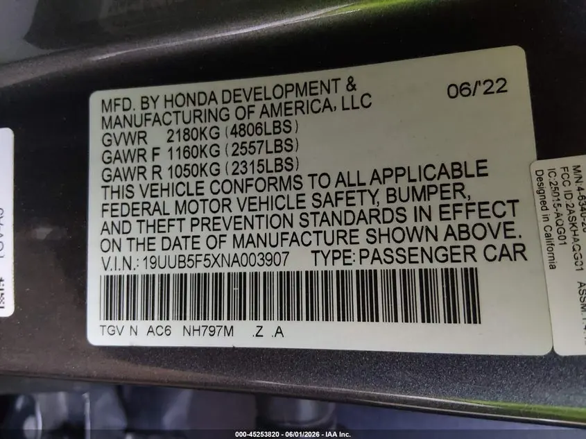 2022 ACURA TLX A-SPEC PACKAGE