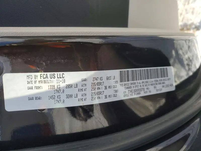 2019 CHRYSLER PACIFICA TOURING L  