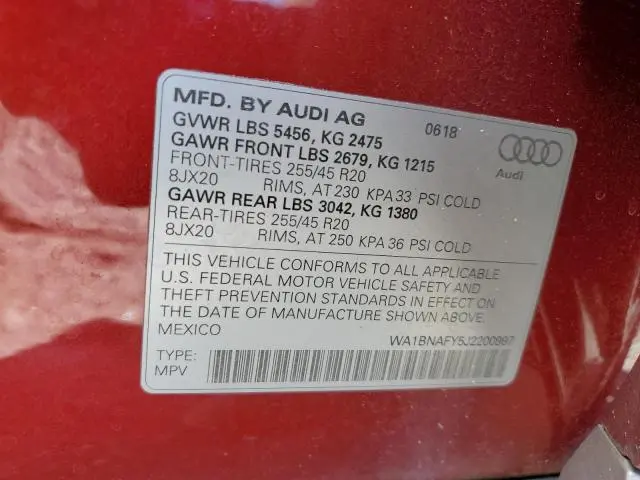 2018 AUDI Q5 PREMIUM PLUS  