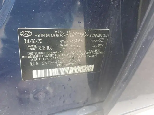 2020 HYUNDAI SONATA SEL  