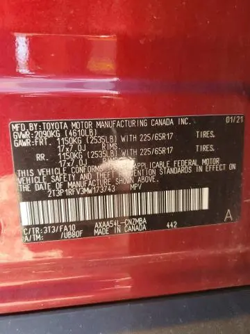 2021 TOYOTA RAV4 XLE