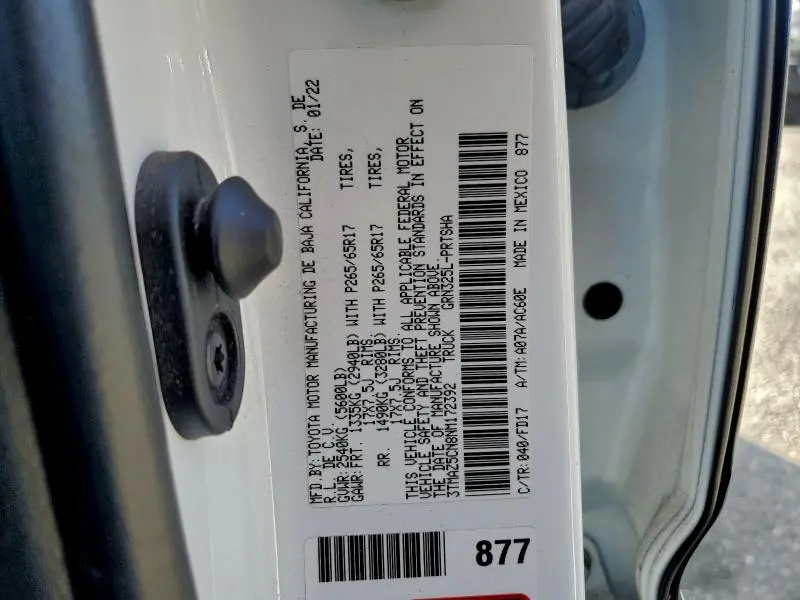 2022 TOYOTA TACOMA DOUBLE CAB  