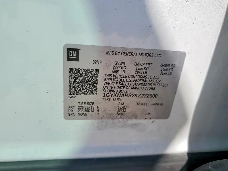 2019 CADILLAC XT5   