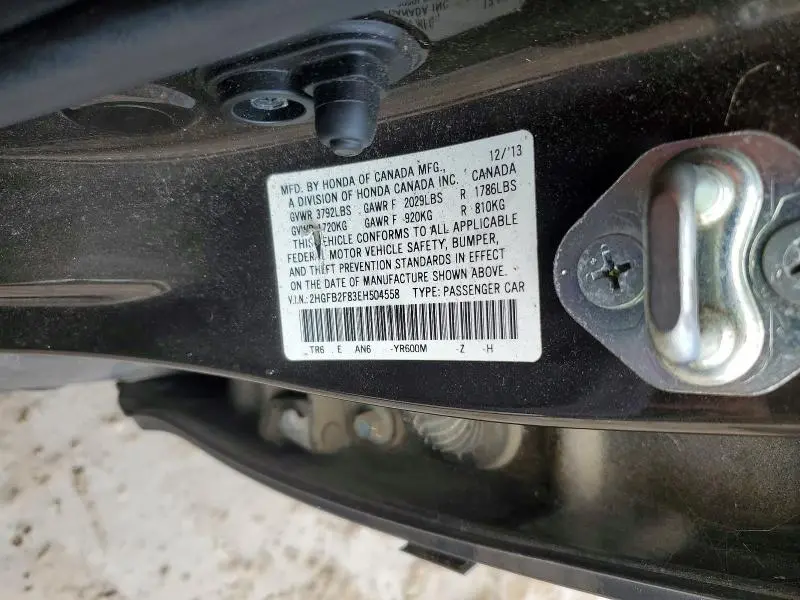 2014 HONDA CIVIC EX  