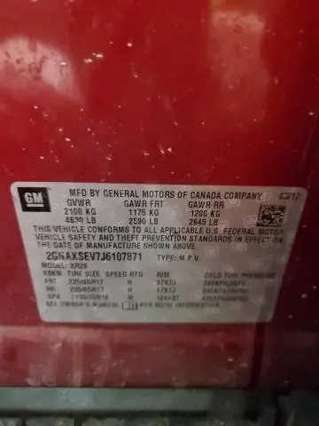 2018 CHEVROLET EQUINOX LT  