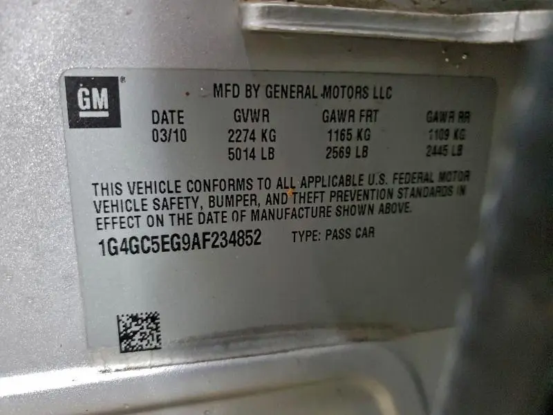 2010 BUICK LACROSSE CXL  