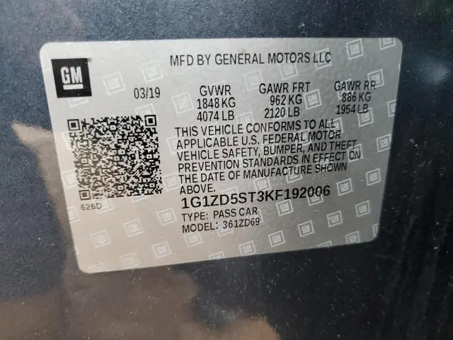 2019 CHEVROLET MALIBU LT  
