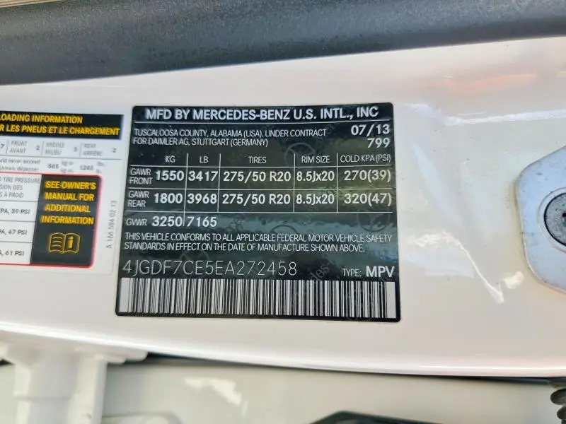 2014 MERCEDES-BENZ GL 450 4MATIC  