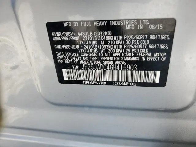 2016 SUBARU FORESTER 2.5I PREMIUM  
