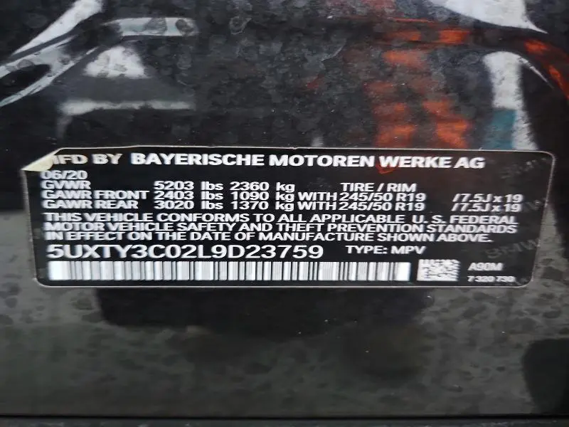 2020 BMW X3 SDRIVE30I  