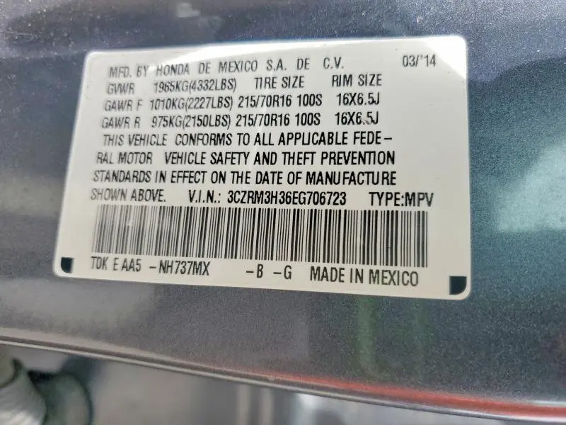 2014 HONDA CR-V LX  