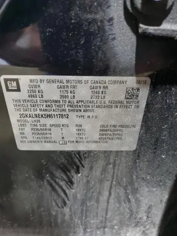 2017 GMC TERRAIN SLE  