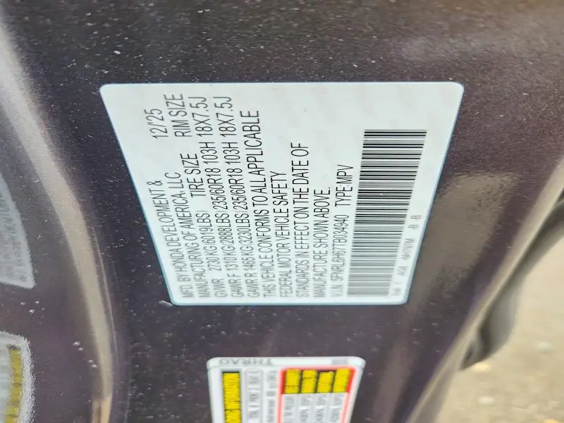 2026 HONDA ODYSSEY EXL  