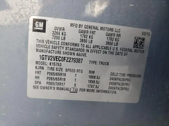 2015 GMC SIERRA K1500 SLT