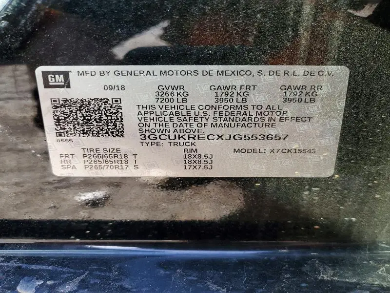 2018 CHEVROLET SILVERADO K1500 LT  