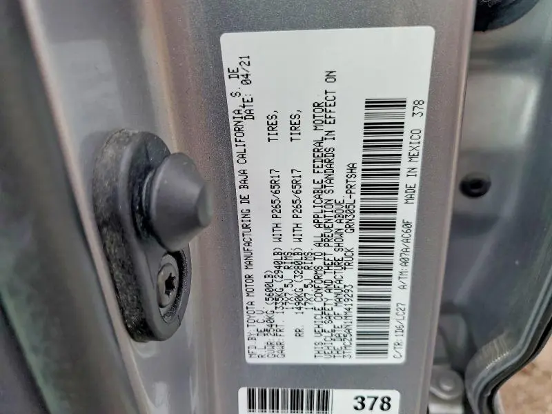 2021 TOYOTA TACOMA   