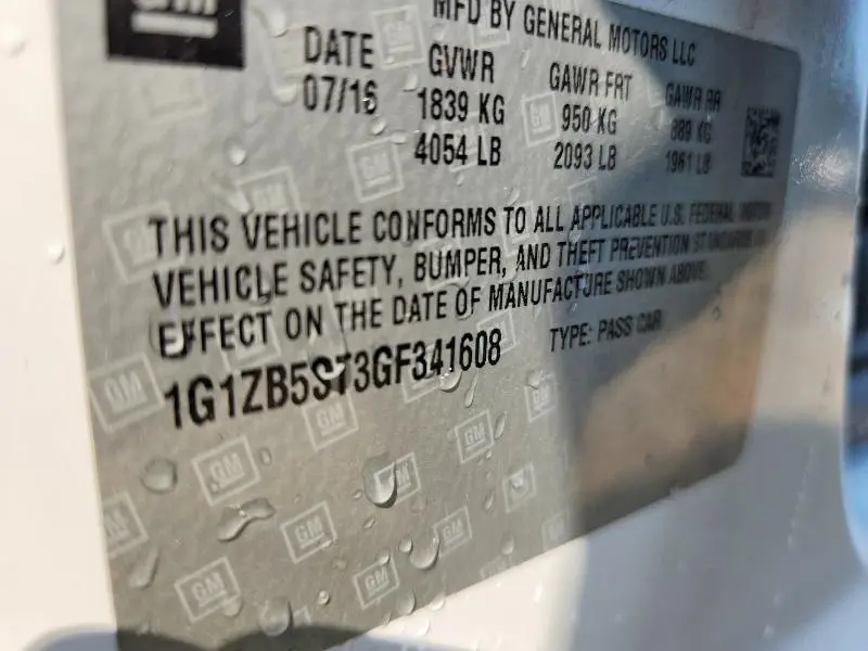2016 CHEVROLET MALIBU LS  