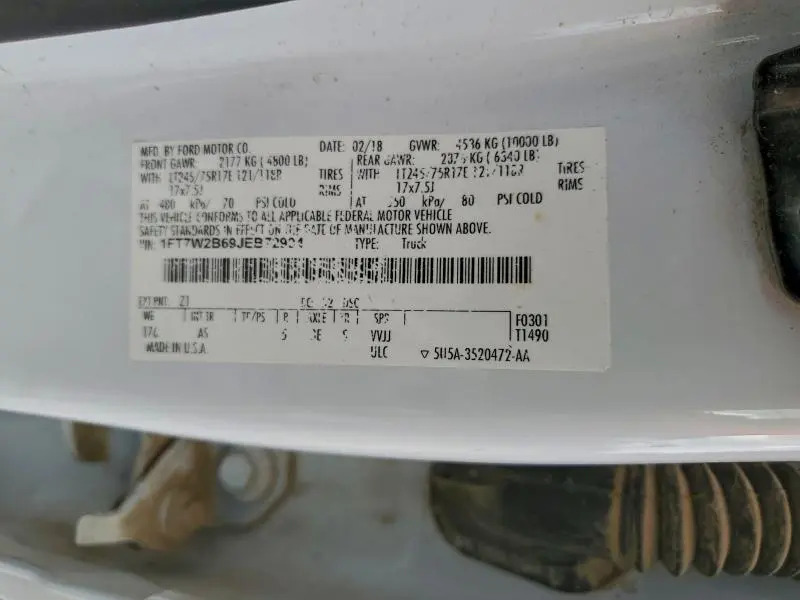 2018 FORD F250 SUPER DUTY  