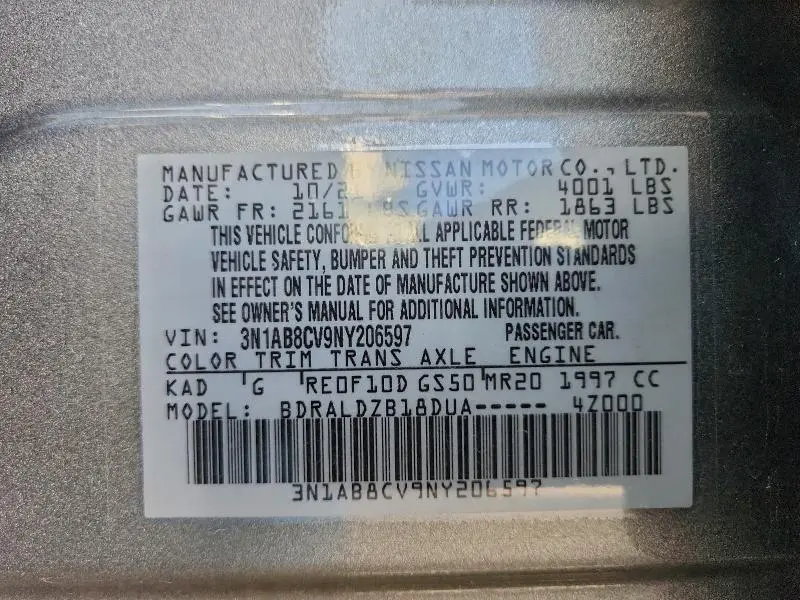 2022 NISSAN SENTRA SV  