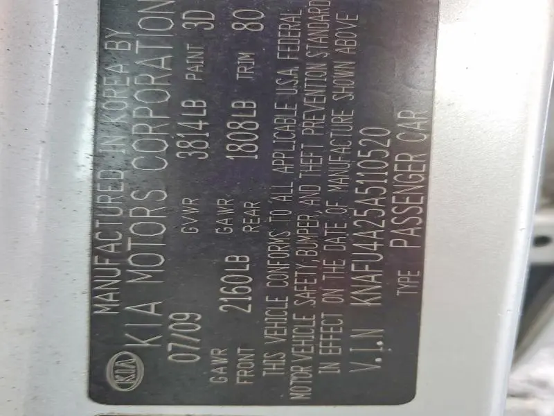 2010 KIA FORTE EX  