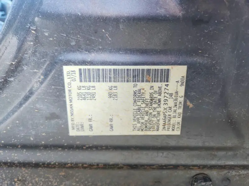 2018 NISSAN MAXIMA 3.5S  