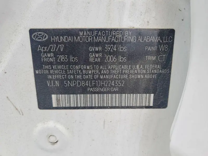 2018 HYUNDAI ELANTRA SEL  