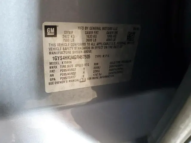 2016 CADILLAC ESCALADE ESV LUXURY  