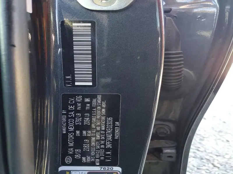 2019 KIA FORTE S  