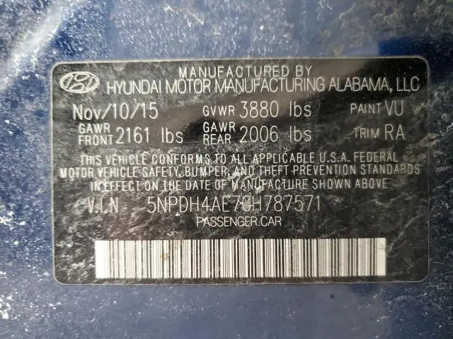 2016 HYUNDAI ELANTRA SE  