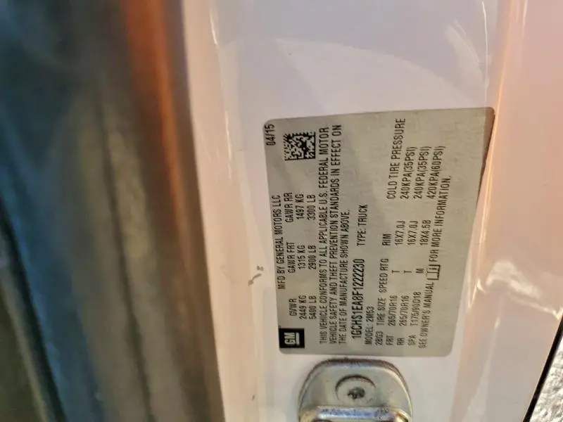 2015 CHEVROLET COLORADO   