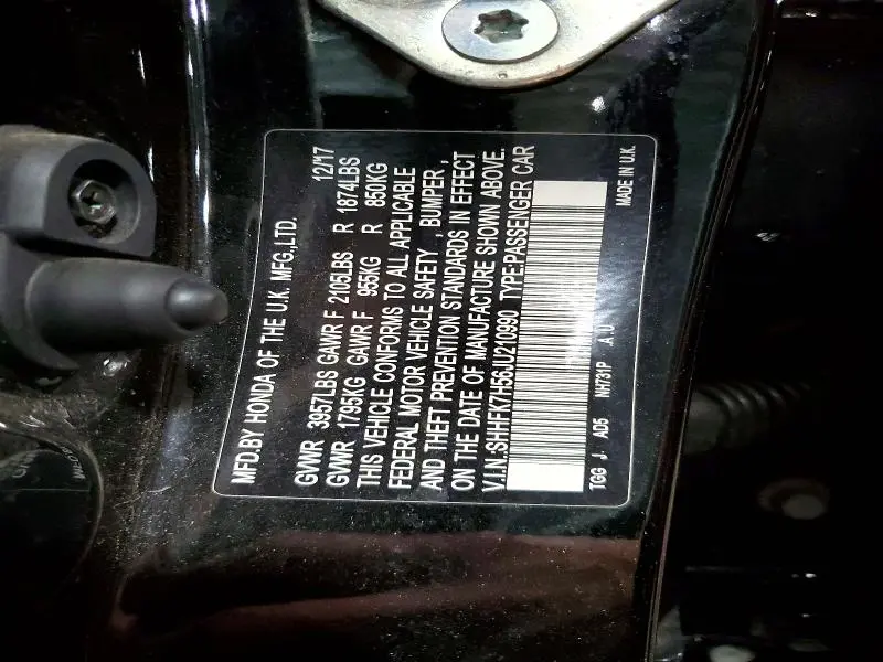 2018 HONDA CIVIC EX  