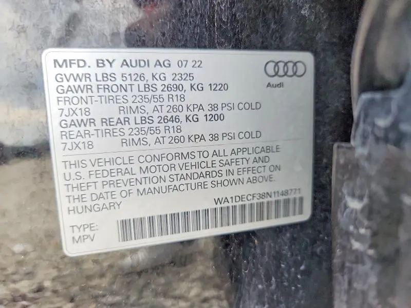 2022 AUDI Q3 PREMIUM S LINE 45  