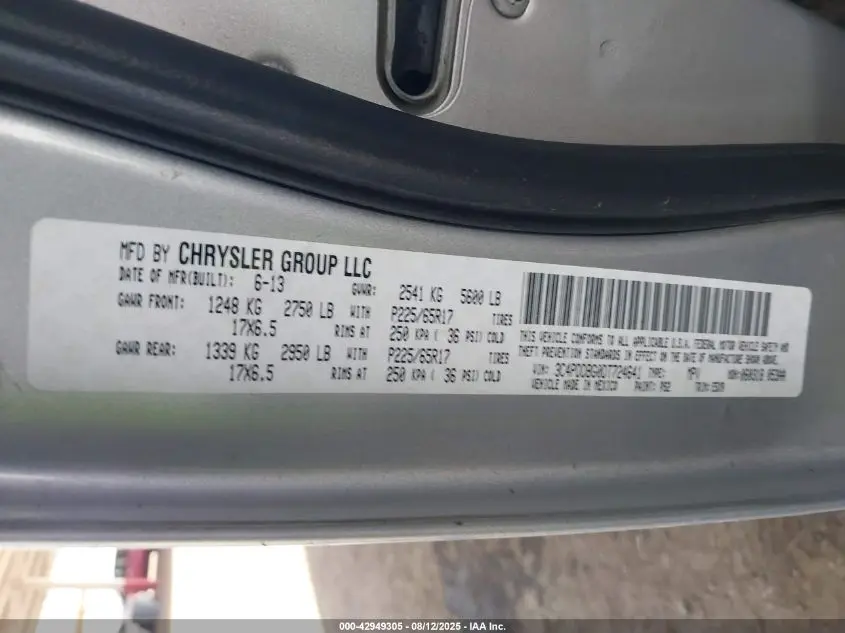 2013 DODGE JOURNEY SXT