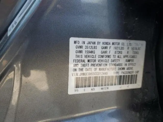 2012 HONDA FIT SPORT