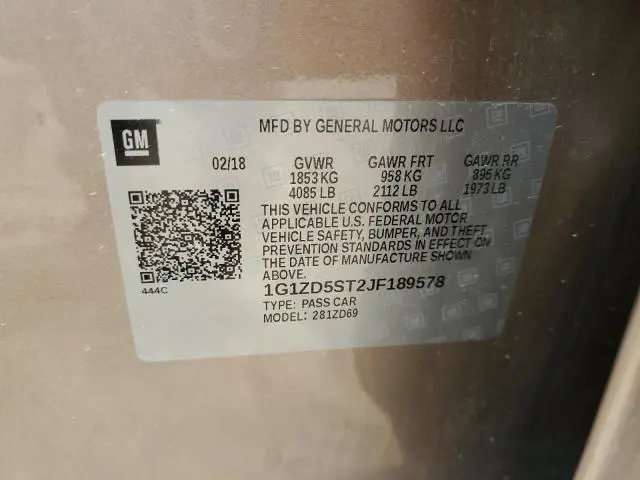 2018 CHEVROLET MALIBU LT  