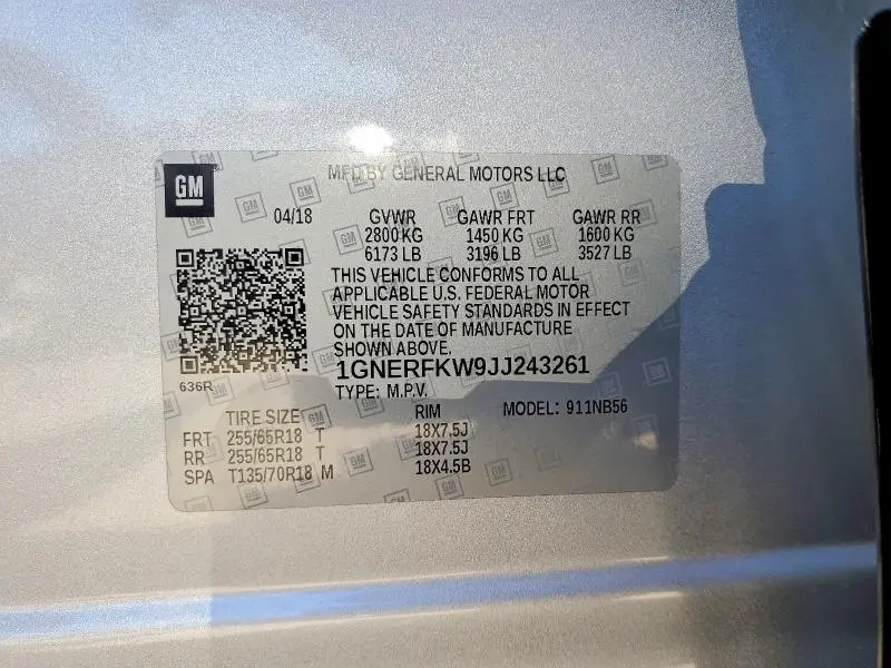 2018 CHEVROLET TRAVERSE LS  