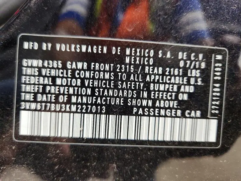 2019 VOLKSWAGEN JETTA GLI  